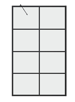 Душевая шторка на ванну Grossman GR-10590BLACK 90х150 стекло прозрачное профиль черный ориентация универсальная